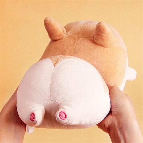 Fancytrader Big Corgi Butt Plush Toys Cartoon Stuffed Soft Animals Dog Corgi with Fat Arse 60cm 24inch