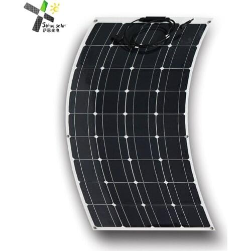 Factory price flexible solar panel easy carry for car roof travel portable use 50w 100w 200w 250w mono