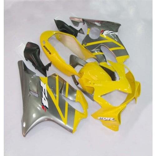 H-100%Fit injection fairing kits for HONDA CBR600F4i CBR600 CBR 600 F4i 2004 2005 2006 2007 Yellow grey fairing parts