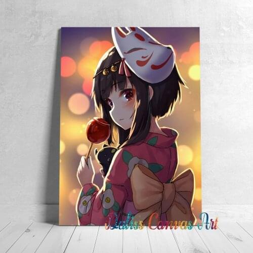 Canvas Anime Konosuba megumin Pictures Home Manga Decoration Paintings Poster HD Prints Wall Art Modular Living Room Framed