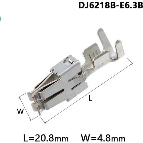 30/50/100/200 Pcs Tyco 6.3mm Automotive Car Splices Wire Terminal 926965-1 Non-Insulated Female Crimp Terminals DJ6218B-E6.3B