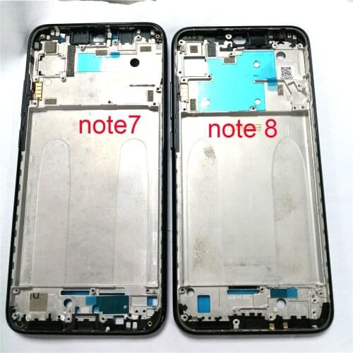 For Xiaomi Redmi Note 7 8 Middle Frame Housing Bezel Note 7 Pro LCD Supporting Front Frame +Power Volume Button Parts