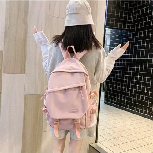 Cute Women Backpack Nylon Female School Bag College Book Lady Laptop Backpack Kawaii Fashion Girl Student Bag Travel Japan Style