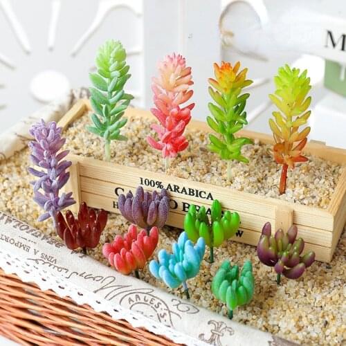 Mini Vivid Artificial Succulent Home DIY Garden Decoration Artificial Bonsai Plant for Office Table Decor Indoor Fake Plants