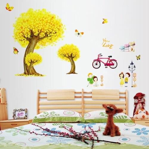 Cartoon Fairy tale wall sticker PVC Material DIY Autumn memories wall decals For Childrens room bedroom decor sticker