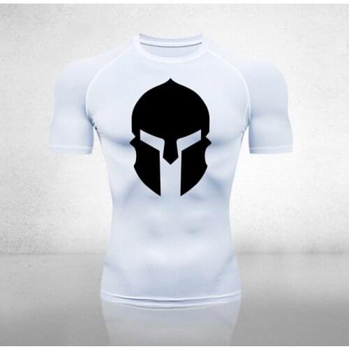 Sparta Mens Fitness Sports T-Shirt Short-Sleeve Jogging Shirt Men Training T Shirt Tops Sports Compression Quick-Drying T Shirt