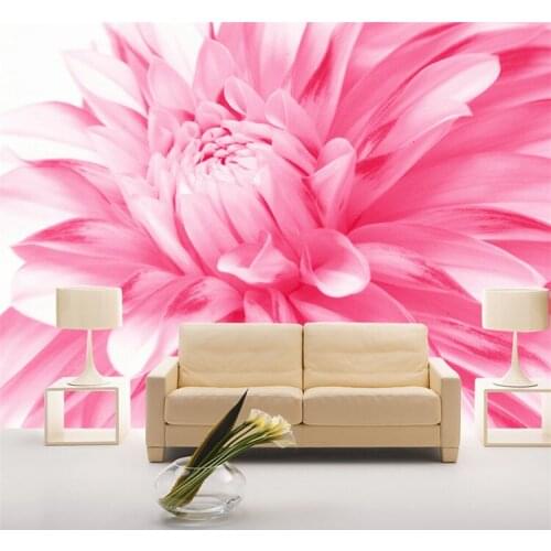 Pink flower mural 3d wall mural Wallpaper for bedroom living room 3d wall photo wall fresco 3d mural home decor