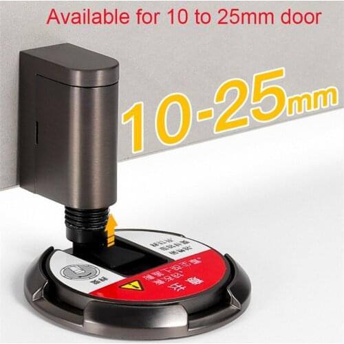 Storm-proof Mechanical Self-Locking Door Stopper Adjustable Height Non-magnetic Heavy Duty Door Stopper Floor Doorstop Protector
