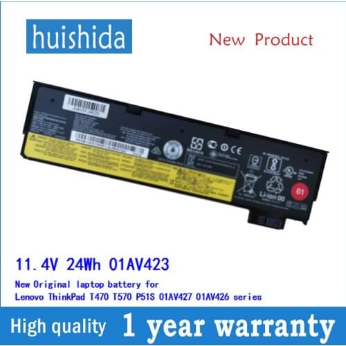 11.4V 24Wh 01AV423 New Original laptop battery for Lenovo ThinkPad T470 T570 P51S 01AV427 01AV426 series