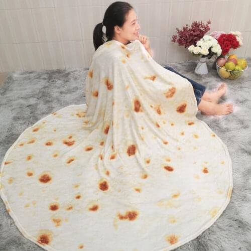 Corn Tortilla Blanket Pita Lavash Soft Throw Blanket for Bed Fleece Sofa Plaid Plush Bedspreads manta Burrito Koce