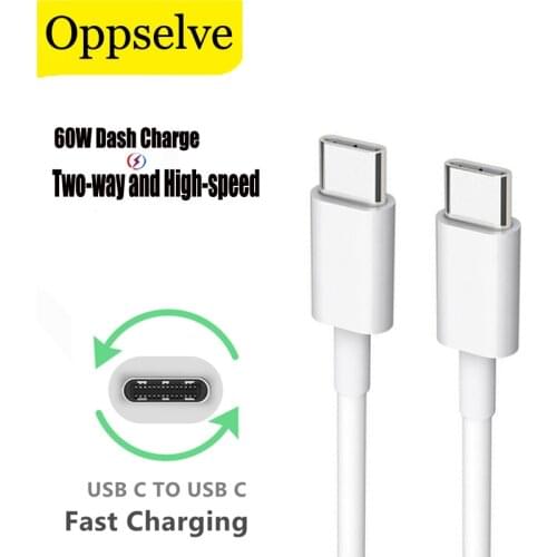PD 60W Cable USB C Wire Mobile Phone Charging Cord for Xiaomi Mi 10 9 Huawei Mate Pro P20 P40 P30 Universal Quick Charge Cords