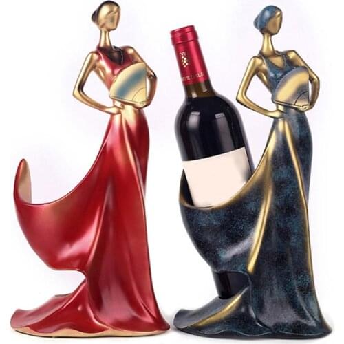 Beauty Girl Model Wine Rack Whisky Holder Shelf Bottle Rack Practical Sculpture Stand Home Decoration Accessories Miniatures