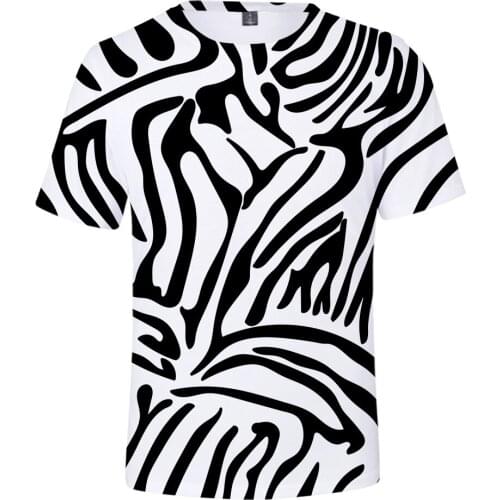 3D shirt comfortable animal texture short-sleeved T-shirt ladies mens summer fall 3D shirt T-shirt men and women casual fashion