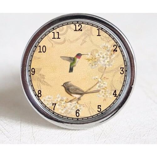 DIY Drawer Knobs Pulls Handles Watch Bird / Kitchen Cabinet Knobs Handle Pull / Antique Brass Dresser Drawer Knobs Pulls