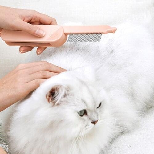 Pets Grooming Brush Tools Stainless Steel Dog Comb Hair Fur Removal Brush Cat Combs Hair Grooming Tools For Shaggy Dogs Barber
