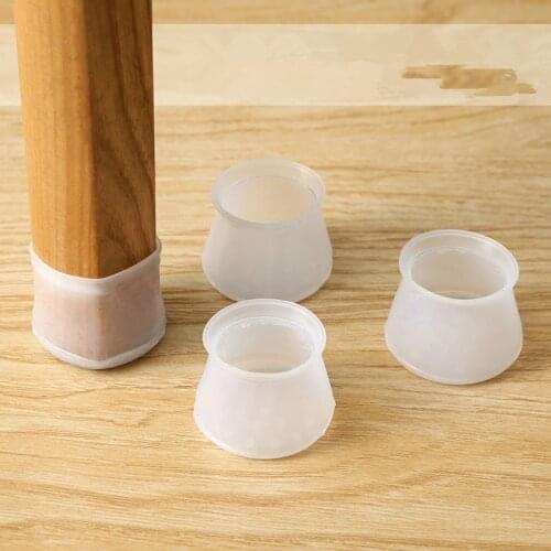 Silicone Chair Table Foot Cover Protector Furniture Feet Round/Square Non-slip Leg Caps Bottom corner Floor safely pad