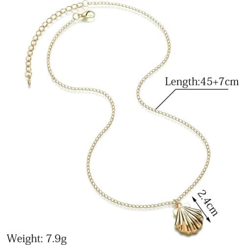 Stylish and simple Shell Pendant Beach Chain of clavicle women necklace