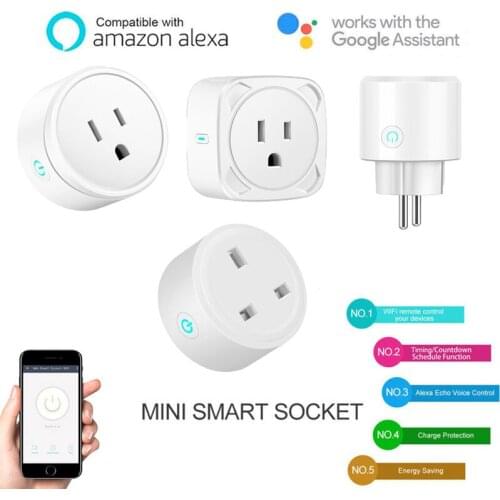 Smart Home Plug Wireless WIFI Remote Control UK/US/EU Support Alexa Google Home Socket Timing Smart Socket Power PK Sonoff