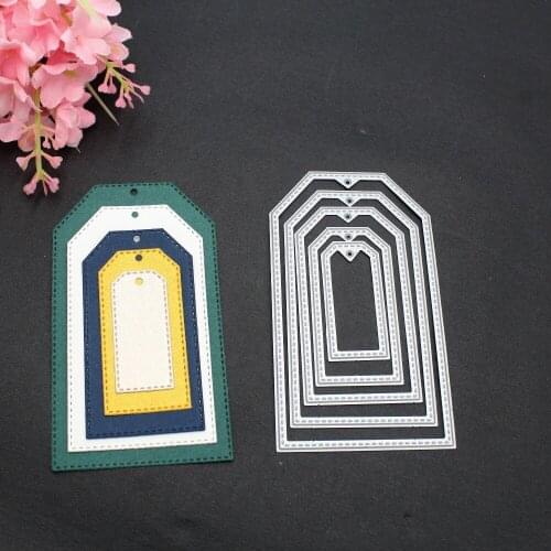Rectangle Square Frame Metal Cutting Dies for Scrapbooking Die Cutter Paper Card Making DIY Note Bookmark Label