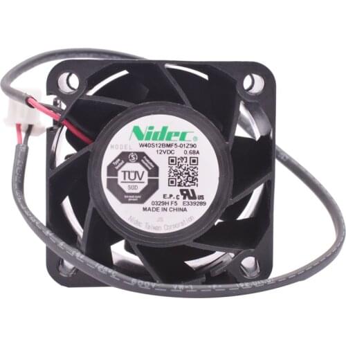 W40S12BMF5-01Z90 4cm 40mm fan 40x40x28mm 4028 DC12V 0.68A Double ball bearing is suitable for cooling fan of power server