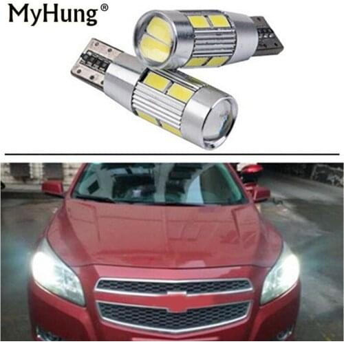 2pcs for chevrolet cobalt orlando spark captiva lacetti niva aveo cruze drl 12v led W5W T10 canbus Car Light with Projector Lens
