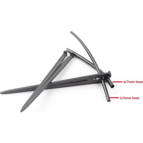 200pcs 145mm 5.7" 3/5mm 4/7mm Garden Hose Holder V-Type Home Garden Watering Pipe Brackets Micro Irrigation Hose Stander