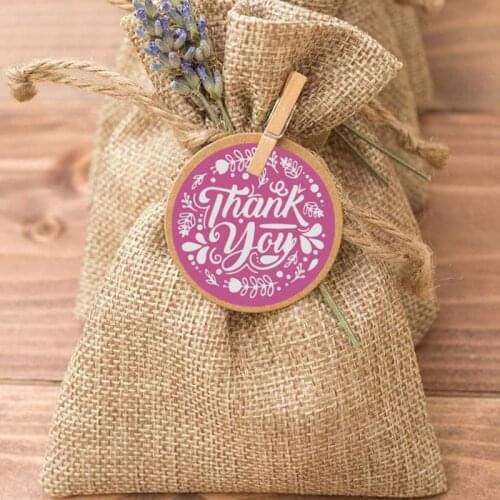 2021 New 500pcs/roll 8 Styles Thank You Sticker Handmade Scrapbooking Packaging Labels