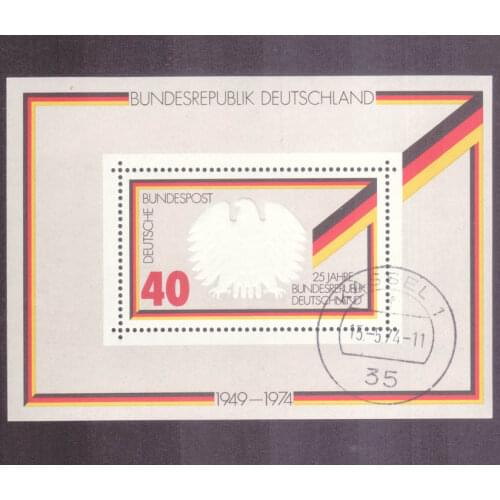 25 Years of BRD 1974 Sheetlet Post Stamps Postage Collection