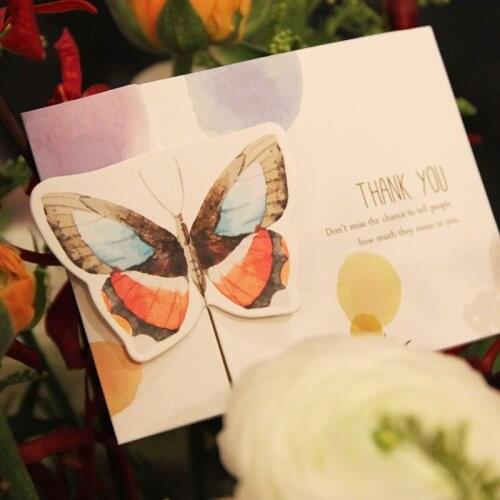 5pcs Three-dimensional Butterfly Exquisite Mini Mothers Day Greeting Card Birthday Cute Happy Creative Valentines Day Card
