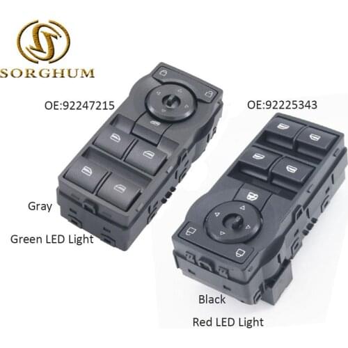 92247215/92225343 Grey/Black with Green/Red Lighting Electric Power Window Switch For Holden Commodore VE 2006-2013