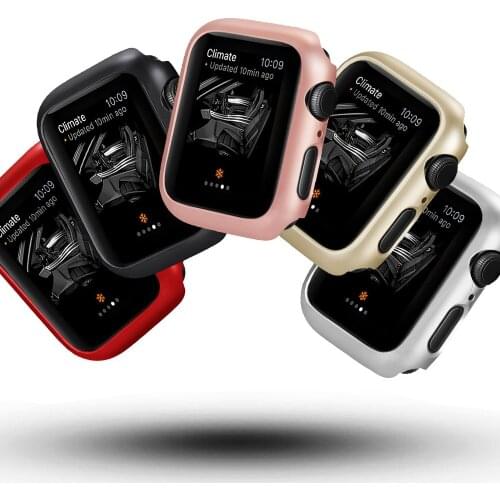 High Quality Frame Case for Apple Watch SE Series 6 5 4 3 2 Cover for iWatch 44mm 40mm 38/42mm PC Oiled Protective Bumper Shell