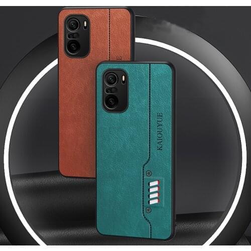 For Xiaomi POCO F3 Case Luxury PU Leather Skin Slim Protective Back Cover Case for xiaomi poco f3 full cover phone shell