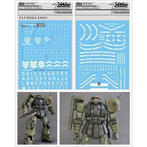 D.L high quality Decal water paste For Bandai MEGA 1/48 MSN-06F Green Zaku II Gundam DL103