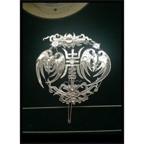 Good News Comes Wedding Hair Sticks Traditional Antique Pinach Artwork Silver Hair Stick Hanfu Accessories Stage Performance