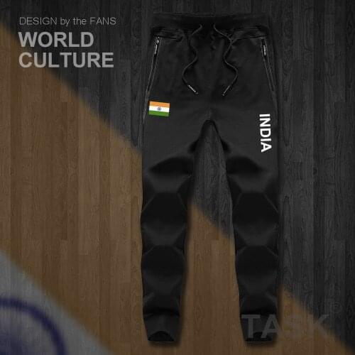 Republic of India IND Indian mens pants joggers jumpsuit sweatpants track sweat fitness fleece tactical casual nation country