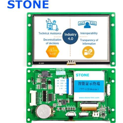Intelligent LCD TFT Module 4.3 Digital Screen LCD Controller Board Touch Panel With Serial Communications