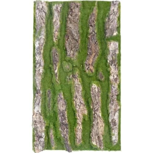 Artificial Bark Decoration Real Dried Pine Tree Bark with Artificial Moss for DIY Festival Home Party Wall Embellishment