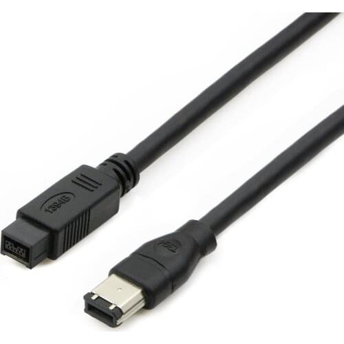 800 to 400 9 to 6 pin Cable (9pin 6pin) 6FT, IEEE 1394 Firewire 800 9-pin/6-pin Cable 6 Feet(9 pin to 6 pin)