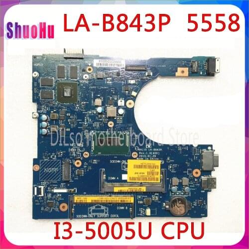KEFU LA-B843P CN-0FRV68 For DELL CN-0FRV68 FRV68 5458 5558 5758 Laptop Motherboard DDR3 HM76 Inspiron Intel Integrated 90 Days