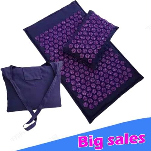 Lotus Spike Acupressure Mat Massage Mat And Pillow Set Yoga Acupuncture Cushion Relieve Back Neck Muscle Pain Mat Massage Body