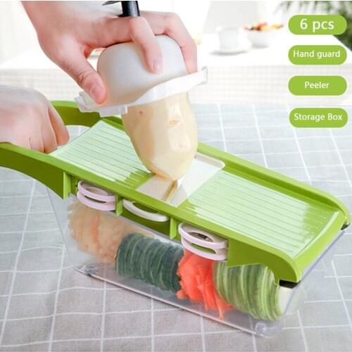 Kitchen Multifunction Manual Grater Veggie Chopper Fruit Slicer Grater Shredders Drain Basket Slicers 6 In 1 Kitchen Gadgets
