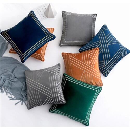 45x45cm Geometric square Sofa Pillowcase Pink Cushion Cover Throw Pillow Case Home Sofa Bed Chair Decoration 17.72x 17.72inch