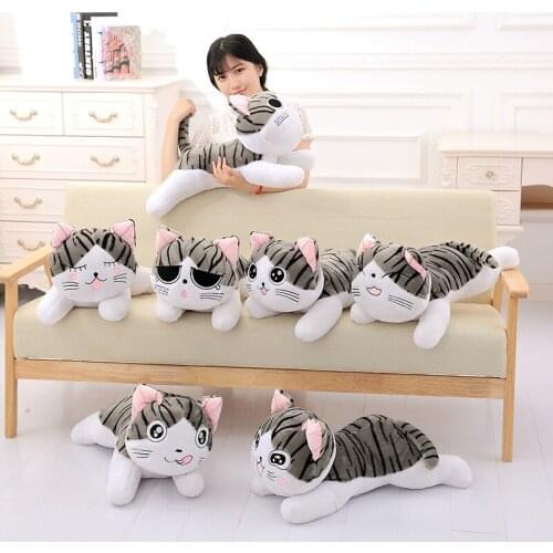 Lying Posture Cat Dolls Plush Stuffed Toy Baby Boys Girls Unisex Birthday Christmas Presents Room Decoration Toys for Children