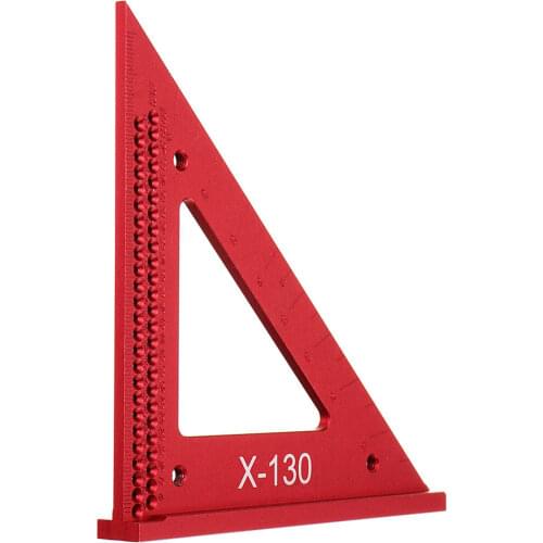 Aluminum Alloy Metric Woodworking Triangle Ruler Carpenters Square Hole Positioning Measuring Ruler