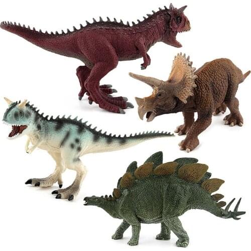 Jurassic Dinosaur Model Plastic Toy Children Kids Carnotaurus Stegosaurus Triceratops Figure Gifts Toys Mobile Phone Straps