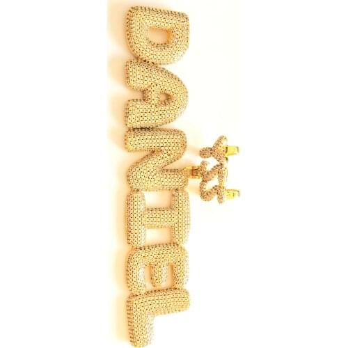 Custom Hip Hop pendant zircon jewelry mens 14k Diamond letter necklace