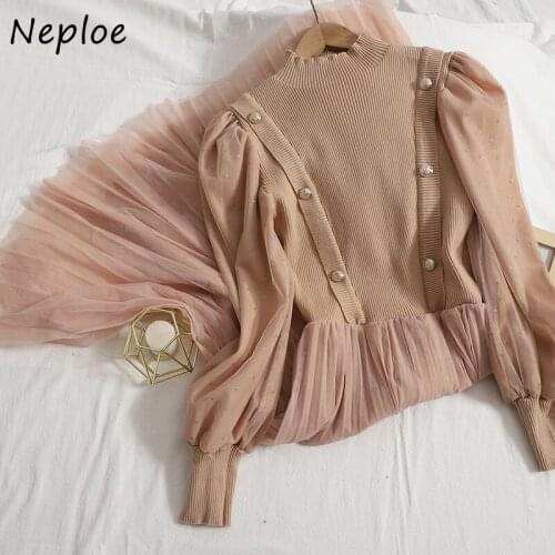 Модные трикотажные платья Neploe China At AliExpress