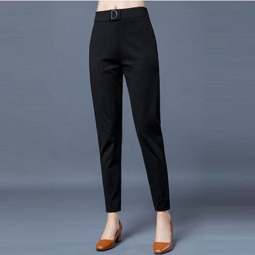 Autumn And Winter New Harlem Pants Loose High Waist Vertical Stripe Pants womens Casual Suit Pants