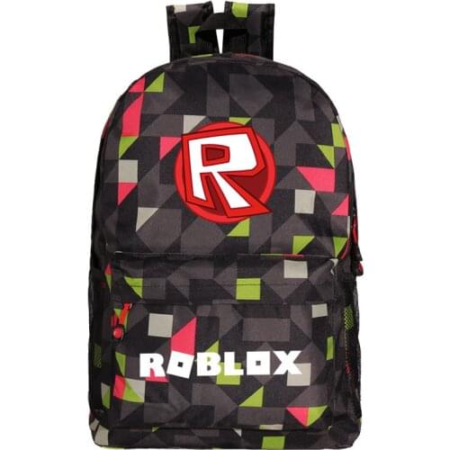 New Robloxs Red Plaid Starry Kids Backpack School Bags for Boys with Anime Backpack for Teenager Kids School Backpack Mochila
