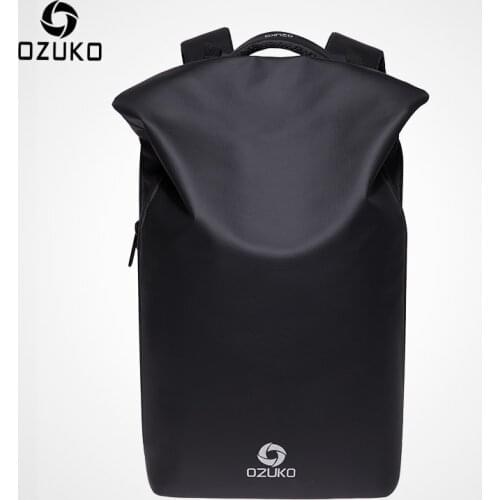 OZUKO Fashion Teenager Backpack Men 15.6 inch Laptop Backpacks Casual Waterproof Male Travel Bag USB Charging Student Rucksack